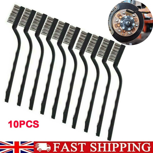 10x Small Wire Brush Set Stainless Steel Wire Brush DIY Paint Rust-Remover Tool